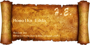 Homolka Edda névjegykártya